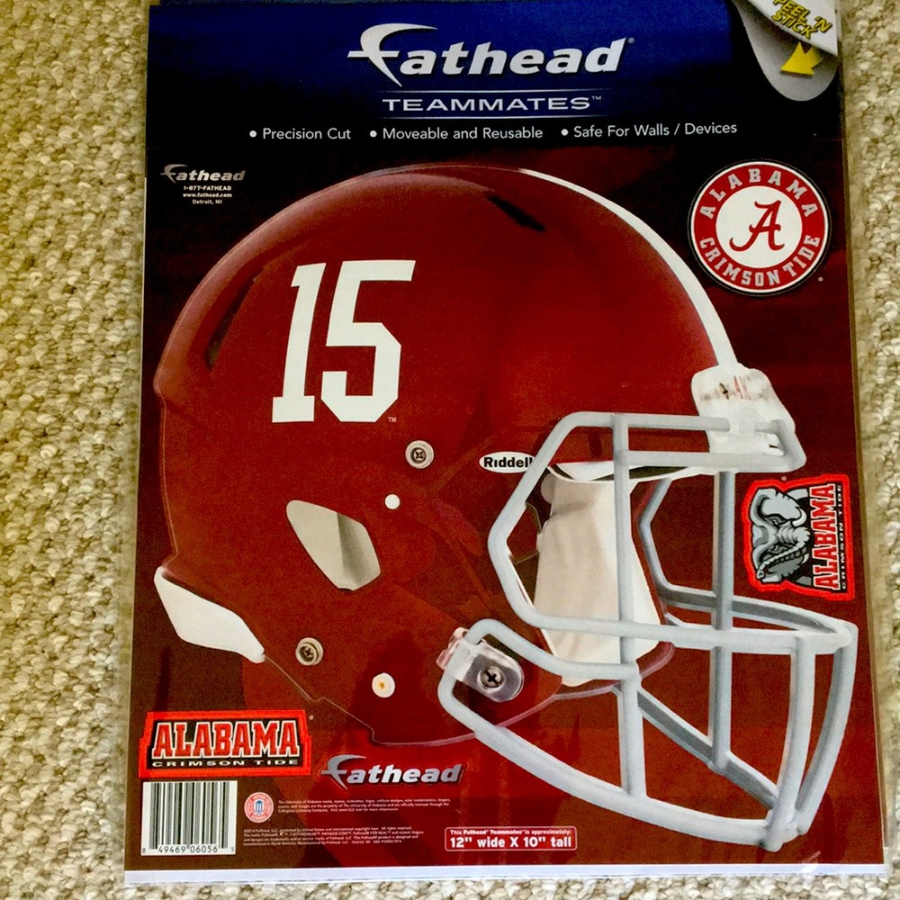 Alabama Crimson Tide helmet Fathead wall cling